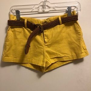Forever 21 Yellow Shorts with Belt